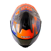 Casco Hro 3480dv Evo Tags Gris Naranja Visor Iridium Naranja